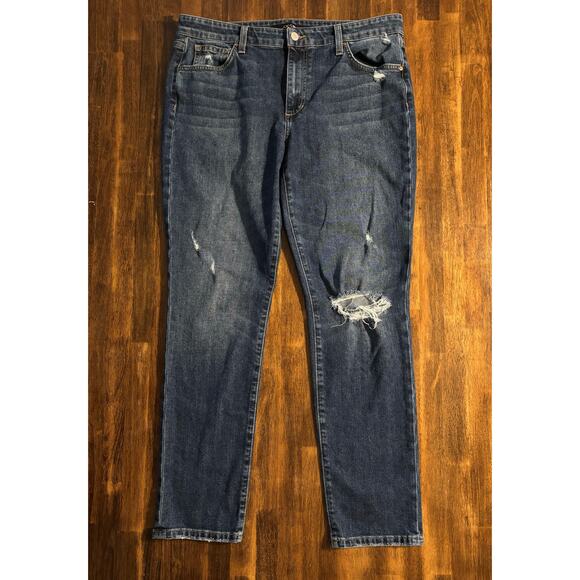 Joes Jeans Womens 31 Boyfriend Slim Ankle Mid Rise Medium Wash Distressed Denim - Picture 3 of 11